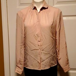 Andrew Harvey Collared Women's Pink Long Sleeve Top - Size 4